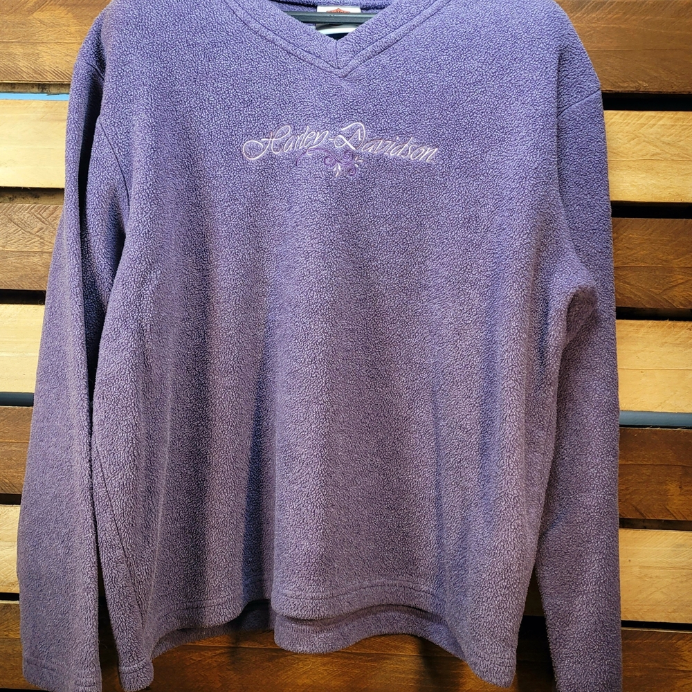 Harley-Davidson Purple V-neck Pullover Sweatshirt